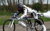Велосипед с реактивным двигателем, установивший новый мировой рекорд скорости