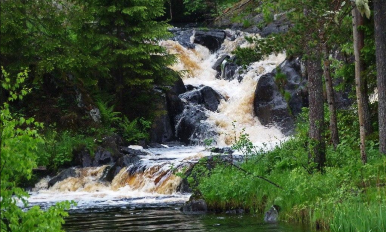 Водопад на реке лавна мурманск фото