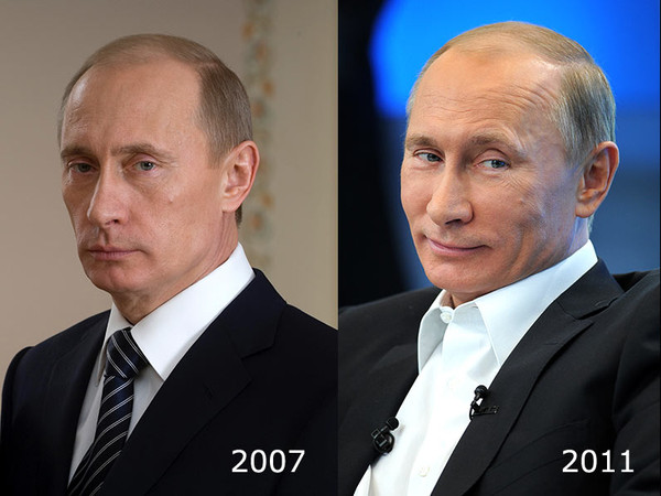 Путин в начале и путин сейчас фото